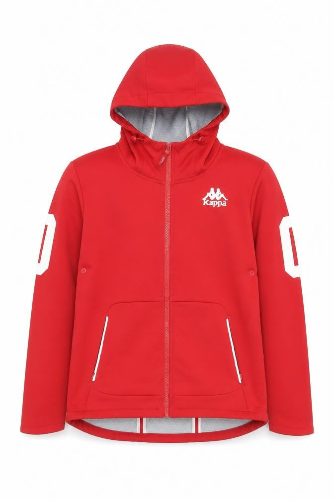 Kappa Mens Red XS Softshell Hooded Full Zip Sports Jacket