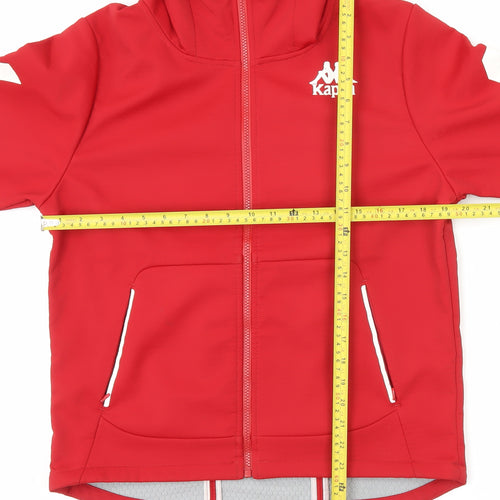 Kappa Mens Red XS Softshell Hooded Full Zip Sports Jacket