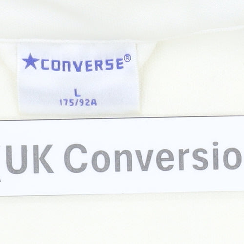 Converse Men's White Red M Track Jacket Full Zip Colourblock Sportswear