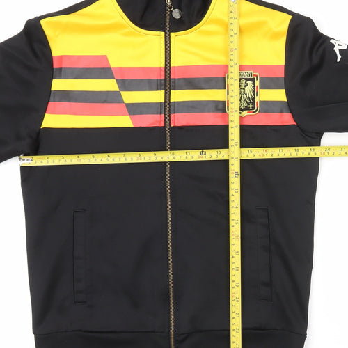 Kappa Men’s Black S Track Jacket Germany Flag Colourblock Full Zip