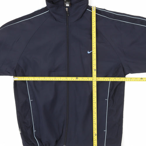 Nike Men's Blue L Track Jacket Full Zip Breathable Sportswear