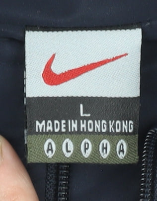 Nike Men's Blue L Track Jacket Full Zip Breathable Sportswear