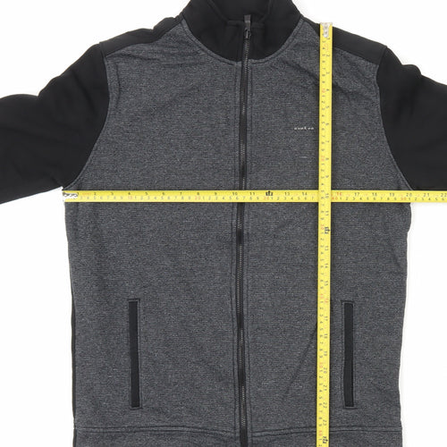 Calvin Klein Men’s Grey Track Jacket S Regular Fit Full Zip Athleisure