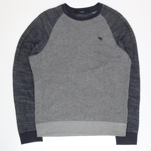 Abercrombie & Fitch Men’s Grey Slim Fit Pullover Sweatshirt M