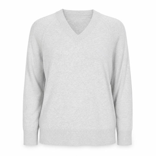 MNG Women’s Grey V-Neck Knit Jumper UK 12 Raglan Sleeve Casual