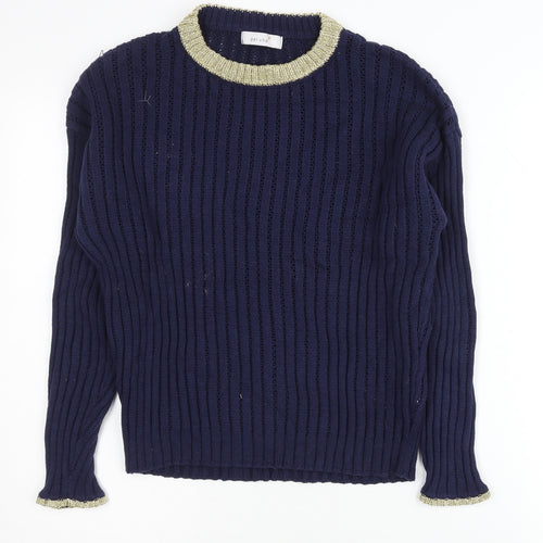 Marks and Spencer Women’s Blue Crew Neck Jumper Size 12