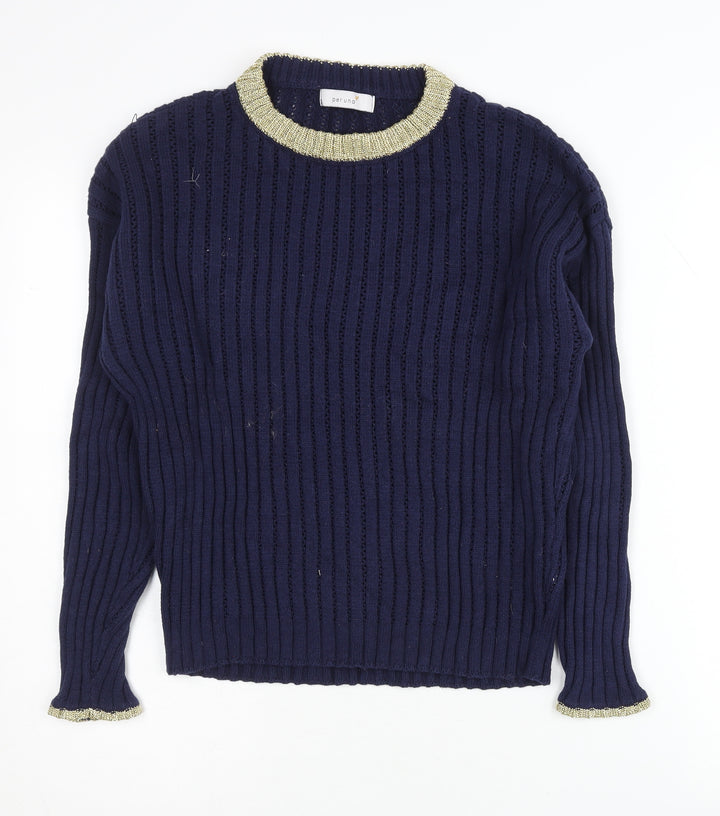 Marks and Spencer Women’s Blue Crew Neck Jumper Size 12