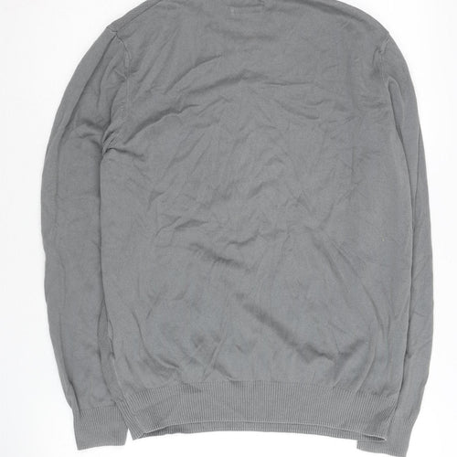 Zara Man Men's Grey Cotton Crew Neck Pullover Jumper M