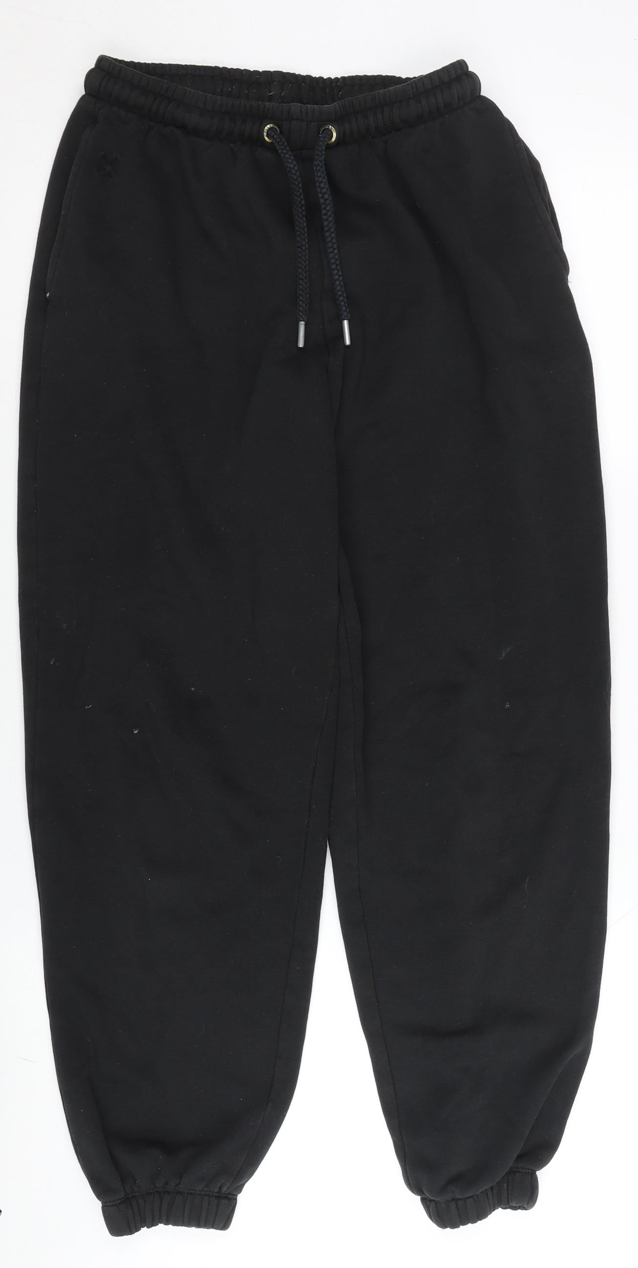 Collusion Women’s Black Joggers S Fleece Elastic Waist Tapered Leg