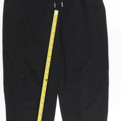 Collusion Women’s Black Joggers S Fleece Elastic Waist Tapered Leg