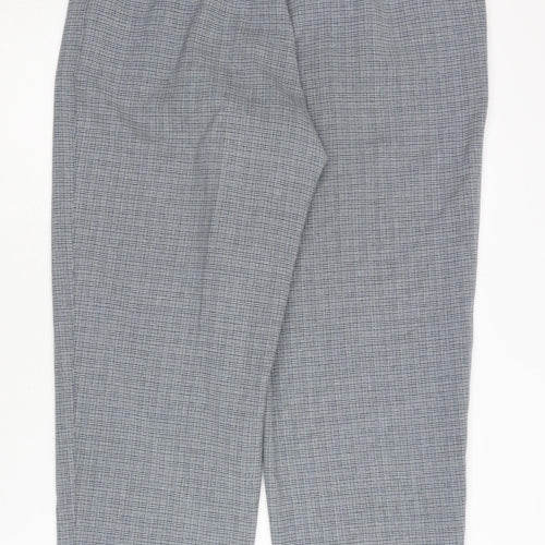 Lady Augusta Women's Grey Check High Rise Pleated Dress Pants Size 14