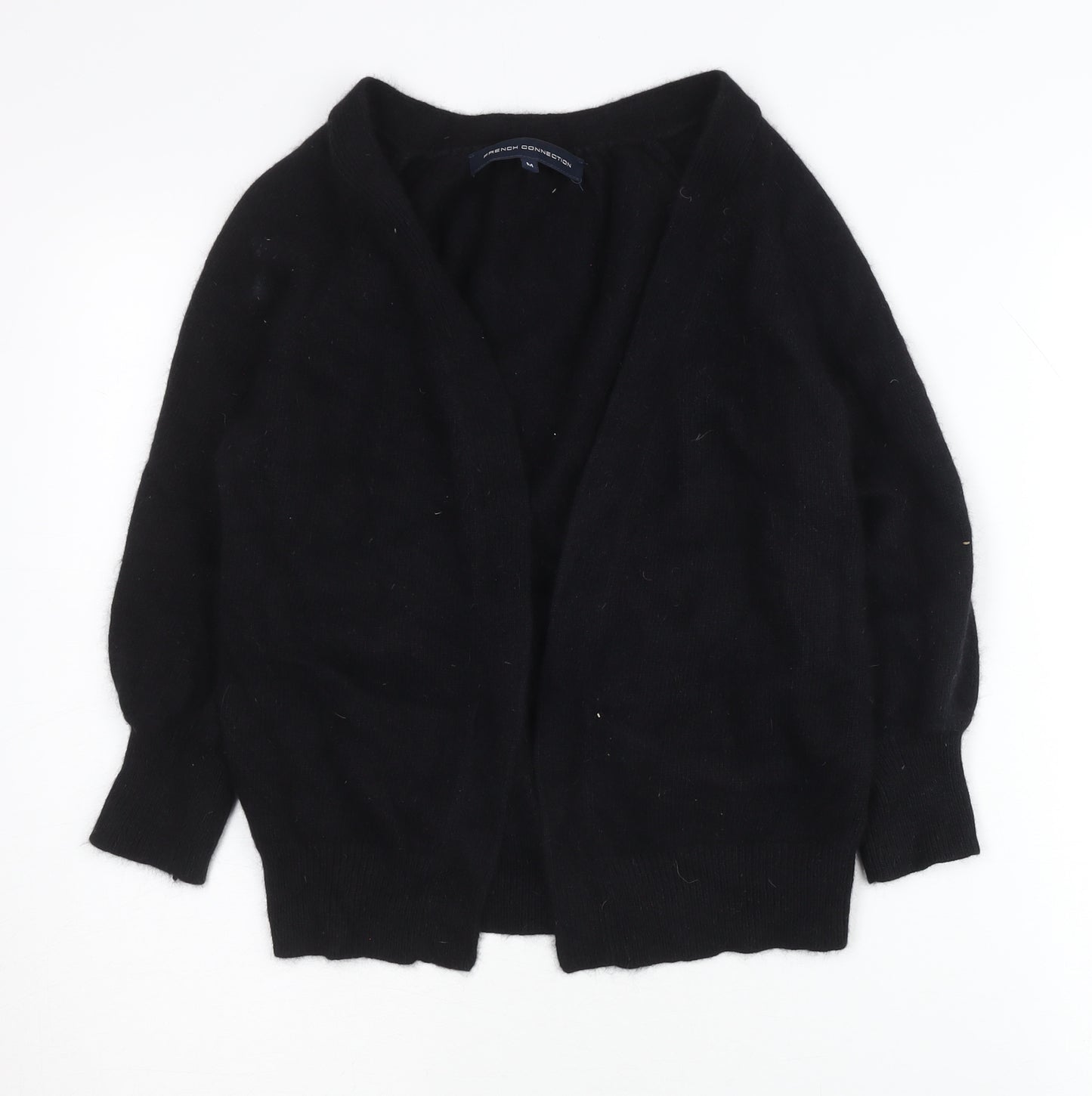 French Connection Women's Black M Cardigan Angora Blend