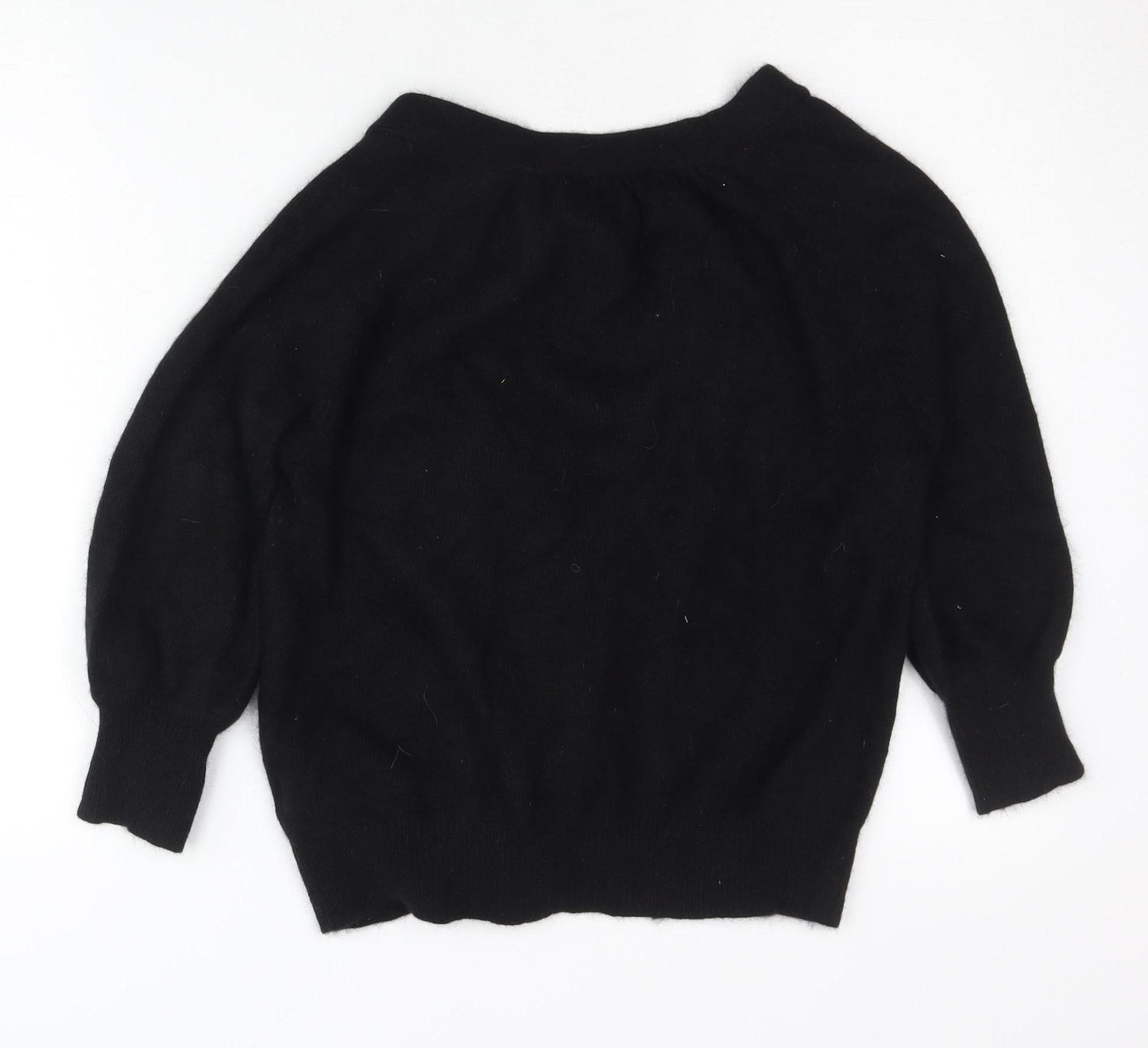 French Connection Women's Black M Cardigan Angora Blend