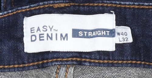Matalan Men’s Blue Straight Leg Jeans W40 L32 Denim Stretch