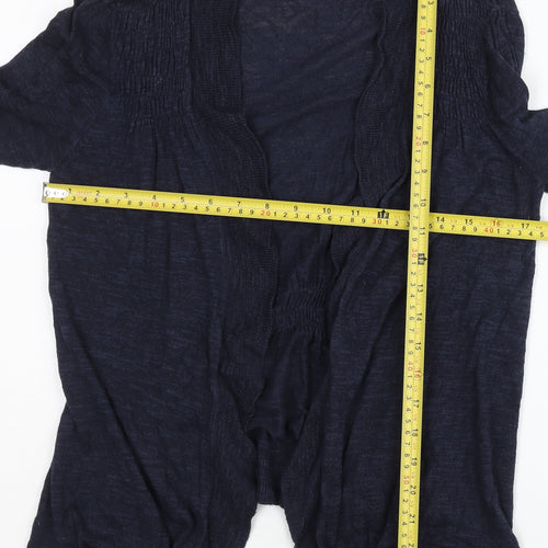 Rocha John Rocha Women's Blue Size 12 Open Front Cardigan Knit Lightweight