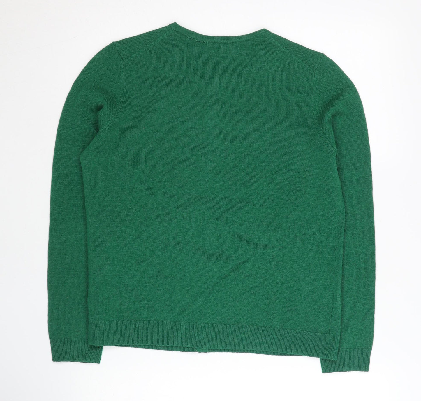 Laura Ashley Women's Green Wool Blend Cardigan Size 14