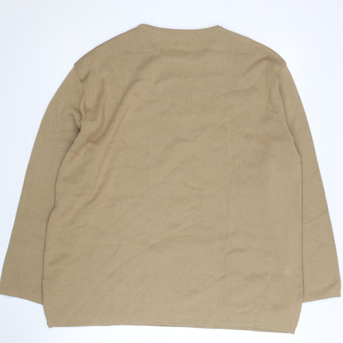 Chianti Women’s Beige Merino Wool Blend Pullover Jumper XL