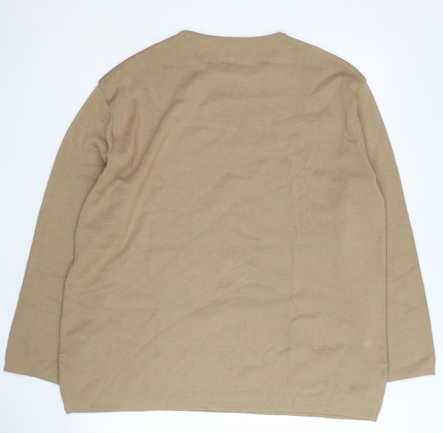 Chianti Women’s Beige Merino Wool Blend Pullover Jumper XL