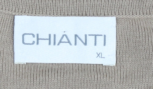 Chianti Women’s Beige Merino Wool Blend Pullover Jumper XL
