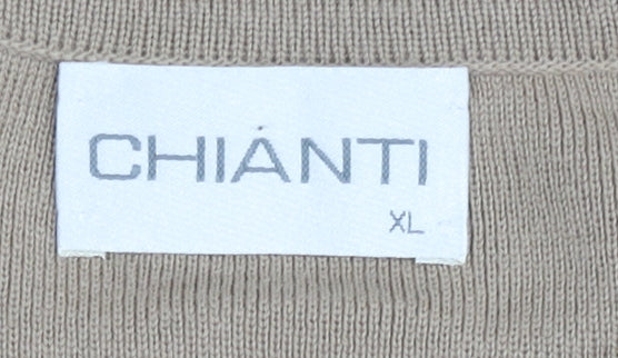 Chianti Women’s Beige Merino Wool Blend Pullover Jumper XL