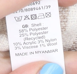 New Look Women’s Green Check Shacket Jacket Size 18 Collared Mid-Length