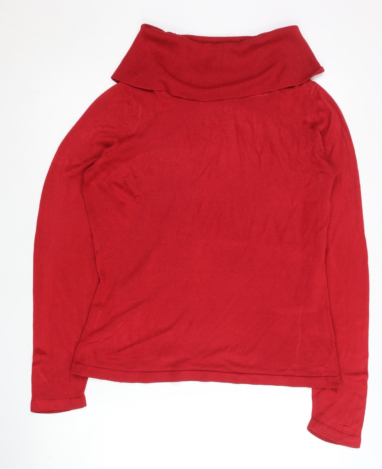 Marks and Spencer Women’s Red Cowl Neck Jumper Size 16