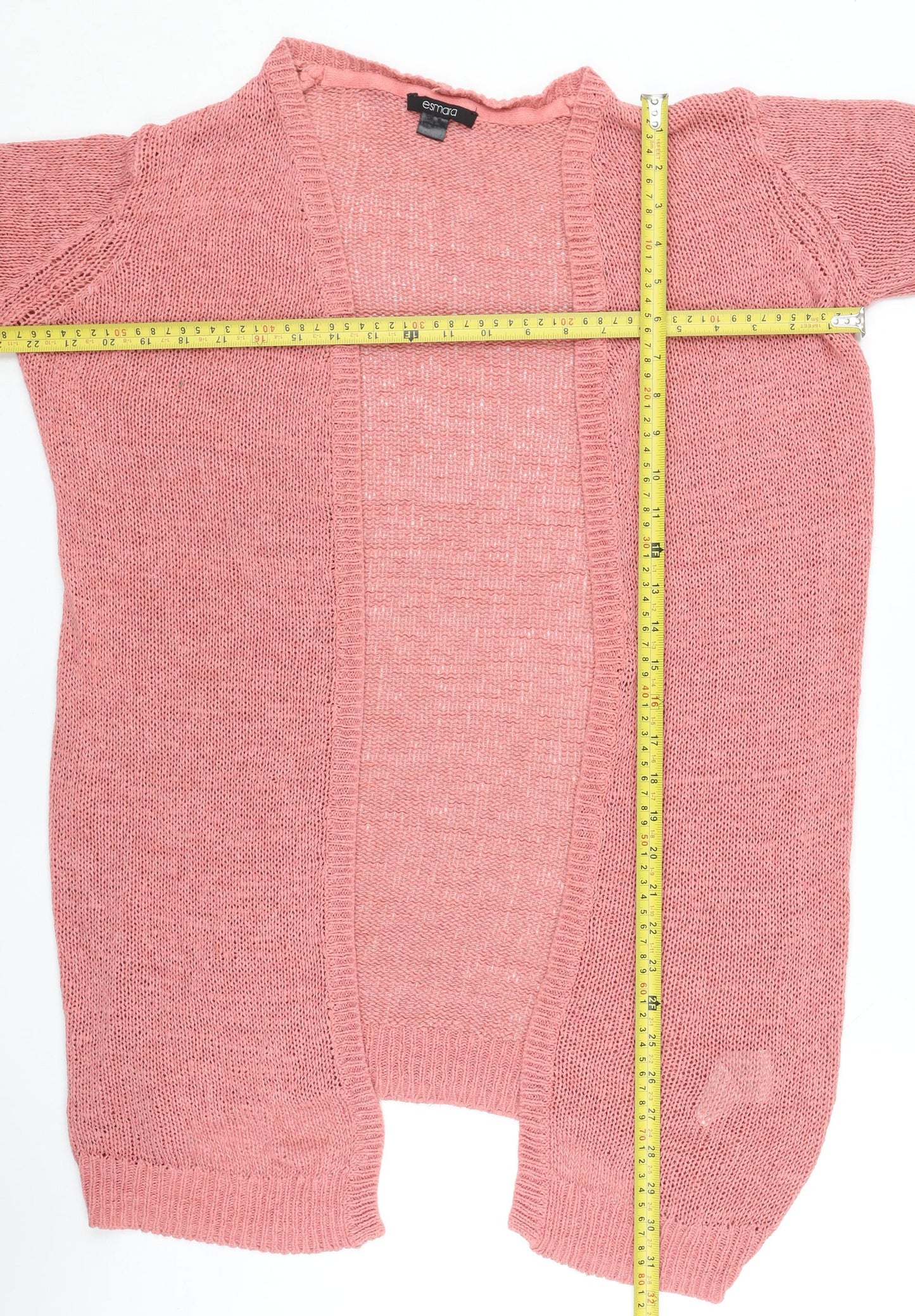 Esmara Women’s Pink Long Sleeve Open-Knit Cardigan Size 10