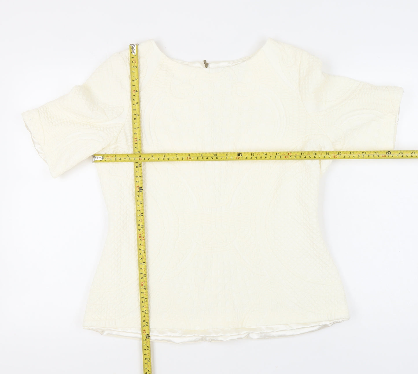 Marks and Spencer Women Ivory Short Sleeve Blouse Size 18