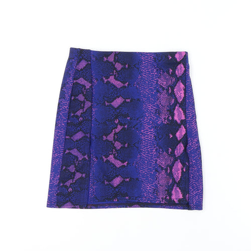 Missguided Women’s Multicoloured Snake Print Pencil Skirt Size 8