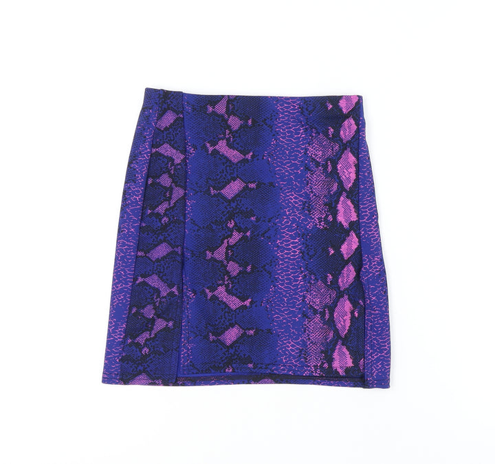 Missguided Women’s Multicoloured Snake Print Pencil Skirt Size 8