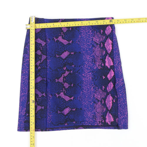 Missguided Women’s Multicoloured Snake Print Pencil Skirt Size 8