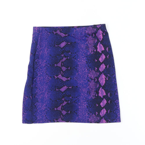 Missguided Women’s Multicoloured Snake Print Pencil Skirt Size 8
