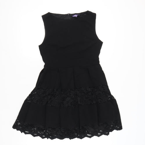 Amy Childs Collection Women’s Black Lace Fit & Flare Dress Size 12