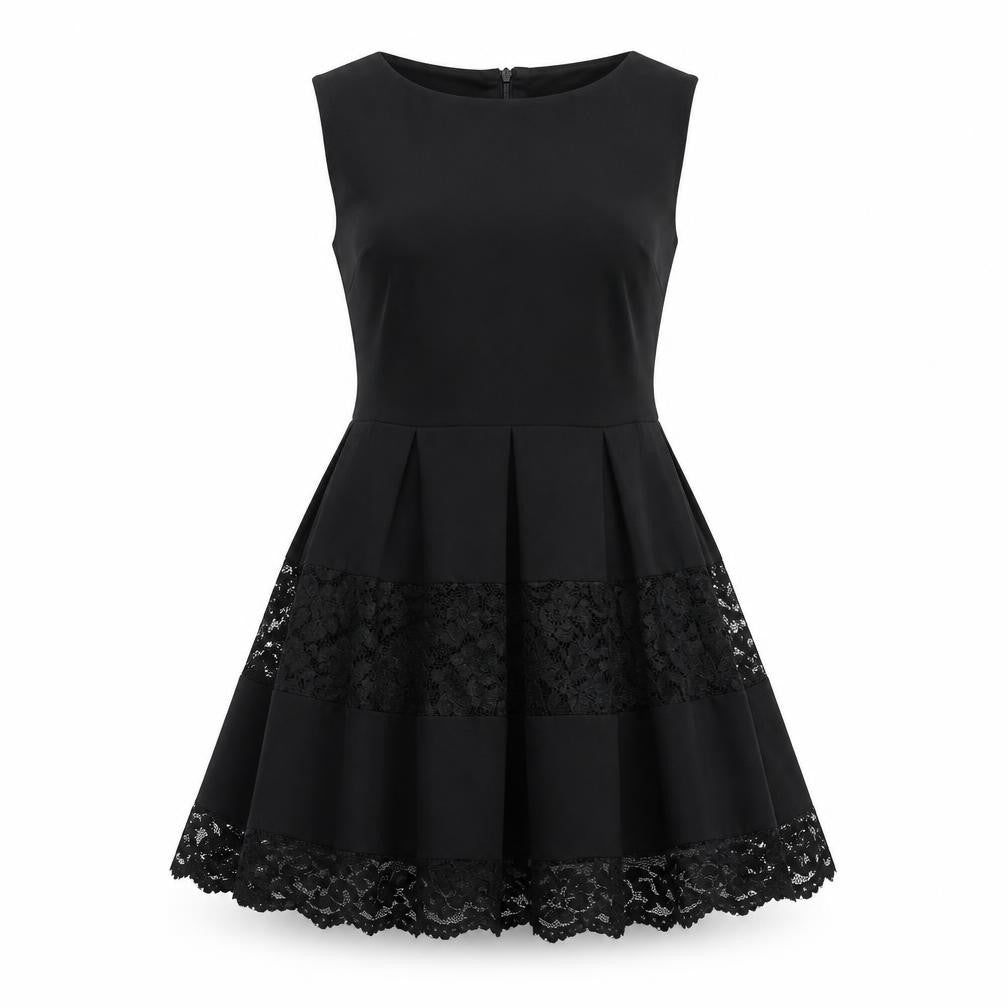 Amy Childs Collection Women’s Black Lace Fit & Flare Dress Size 12