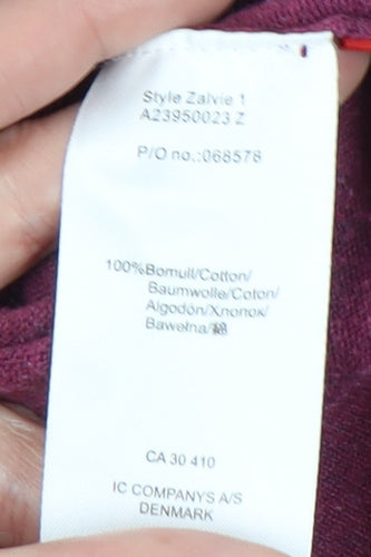 Jackpot Women's Purple Cotton Tie Front Cardigan L
