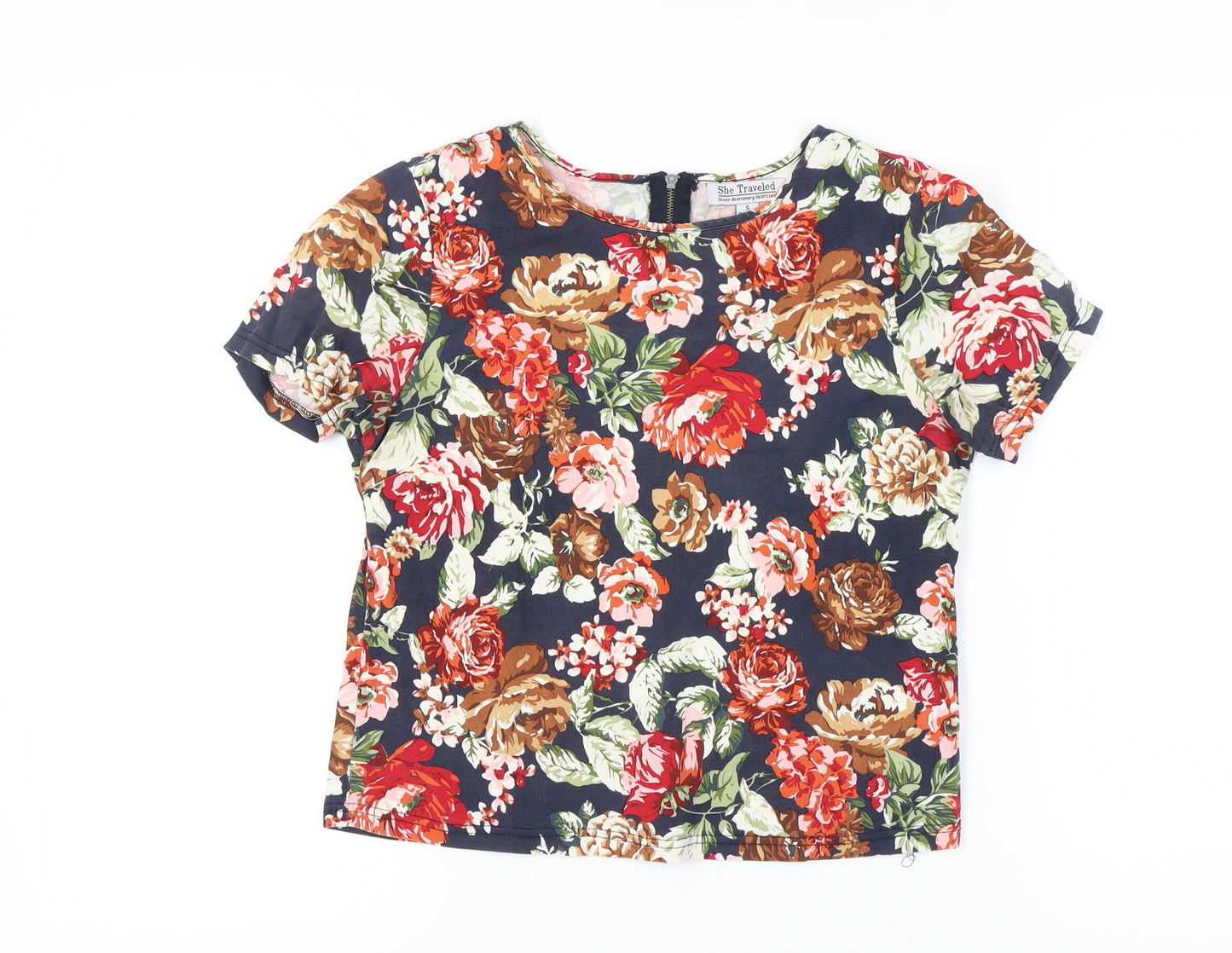 She Traveled Women's Multicoloured Floral Blouse Size S