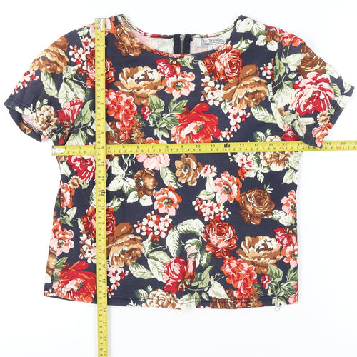 She Traveled Women's Multicoloured Floral Blouse Size S