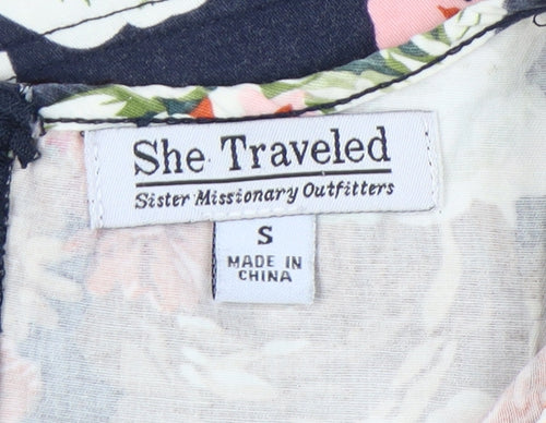 She Traveled Women's Multicoloured Floral Blouse Size S