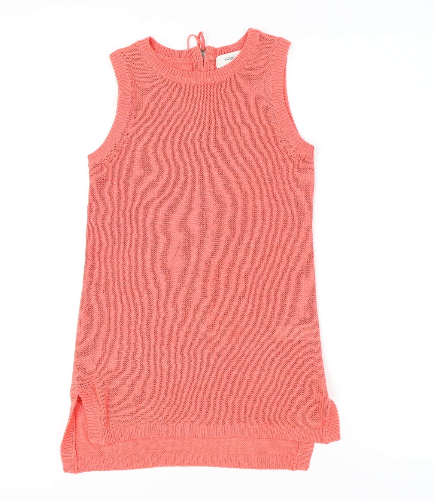 Next Womens Pink Cotton Sleeveless Tunic Tank Top Size 10