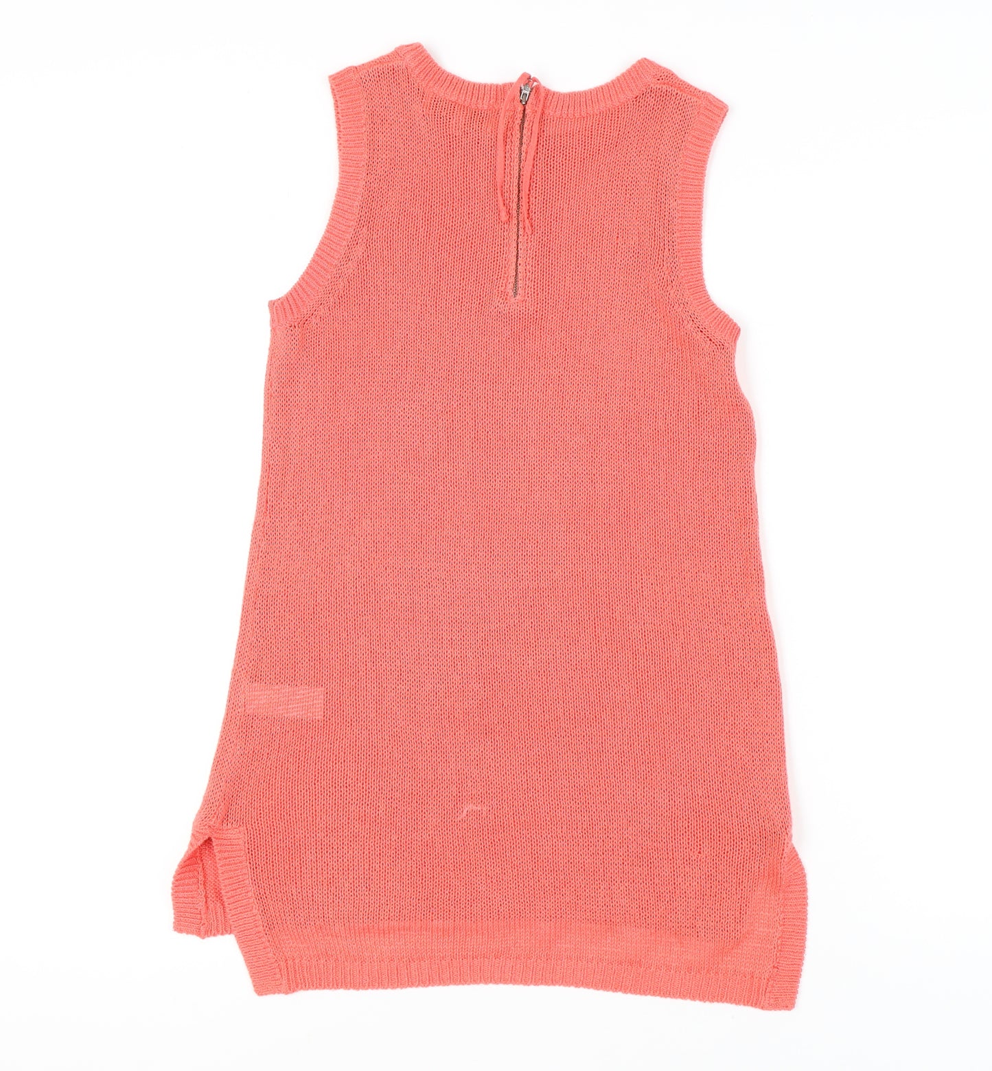 Next Womens Pink Cotton Sleeveless Tunic Tank Top Size 10