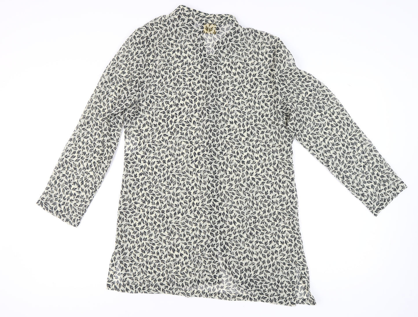Gina Bacconi Women's Multicoloured Floral Cardigan UK 14 Chiffon