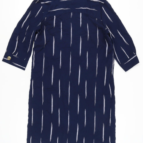 Pomodoro Women’s Blue Size 12 Knee Length Shirt Dress with Pockets