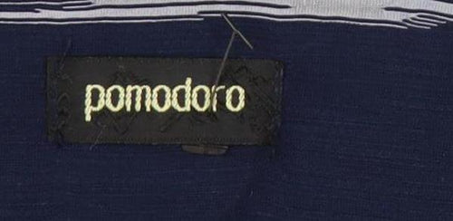 Pomodoro Women’s Blue Size 12 Knee Length Shirt Dress with Pockets