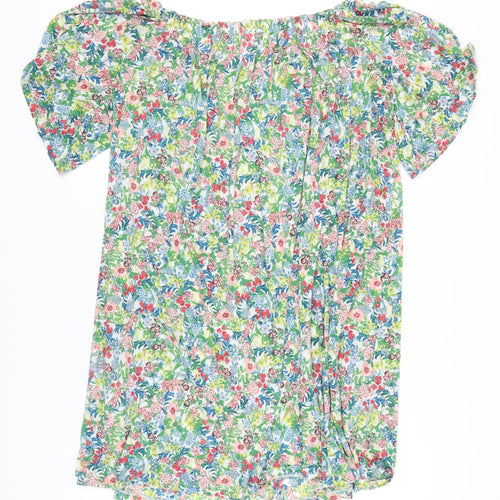 H&M Women’s Multicoloured Floral Shift Dress Size 16 Off Shoulder