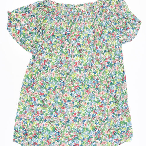 H&M Women’s Multicoloured Floral Shift Dress Size 16 Off Shoulder