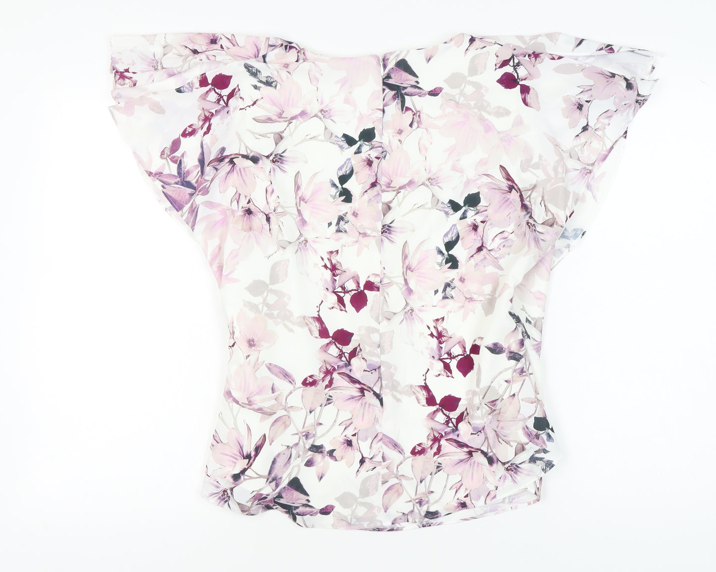 Jacques Vert Women’s Multicolour Floral Wrap Blouse UK 14 Spring