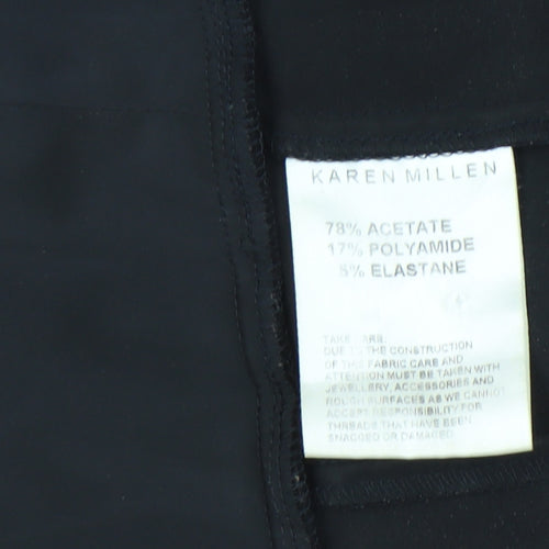 Karen Millen Womens Black Size 8 Bodycon Knee Length Sleeveless Dress