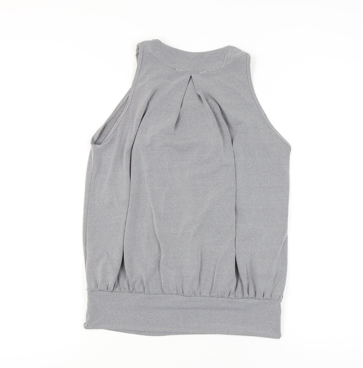 BHS Women’s Grey Beaded Scoop Neck Petite Tank Top Size 12