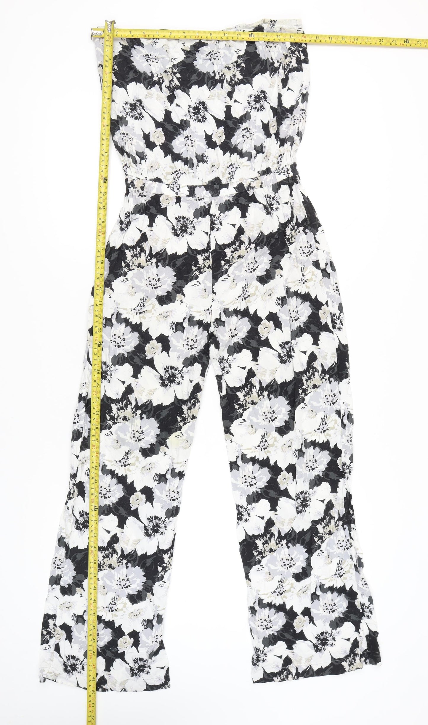 Next Women's Multicoloured Floral Strapless Jumpsuit Size 10