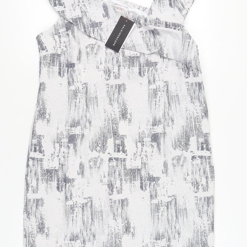 Kaleidoscope Women’s Grey Size 18 Asymmetric Neck Sheath Dress